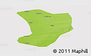 Physical Panoramic Map of Shuangliao, cropped outside