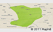 Physical Panoramic Map of Shuangliao, shaded relief outside