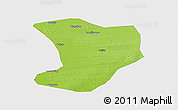 Physical Panoramic Map of Shuangliao, single color outside