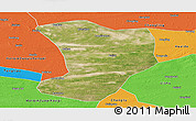 Satellite Panoramic Map of Shuangliao, political outside