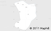 Silver Style Simple Map of Shuangliao, single color outside