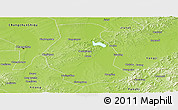 Physical Panoramic Map of Shuangyang