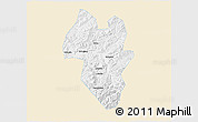 Classic Style 3D Map of Tonghua Shi, single color outside