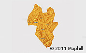 Political 3D Map of Tonghua Shi, cropped outside