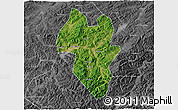 Satellite 3D Map of Tonghua Shi, desaturated