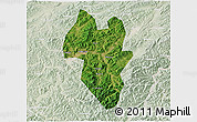 Satellite 3D Map of Tonghua Shi, lighten