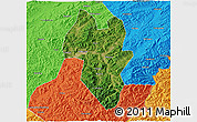 Satellite 3D Map of Tonghua Shi, political outside