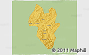 Savanna Style 3D Map of Tonghua Shi, single color outside