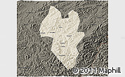 Shaded Relief 3D Map of Tonghua Shi, darken