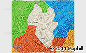 Shaded Relief 3D Map of Tonghua Shi, political outside