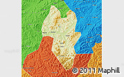 Physical Map of Tonghua Shi, political outside