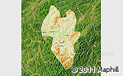 Physical Map of Tonghua Shi, satellite outside