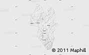 Silver Style Map of Tonghua Shi, single color outside