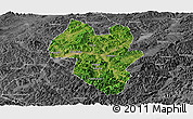 Satellite Panoramic Map of Tonghua Shi, desaturated