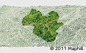 Satellite Panoramic Map of Tonghua Shi, lighten