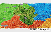 Satellite Panoramic Map of Tonghua Shi, political outside