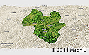 Satellite Panoramic Map of Tonghua Shi, shaded relief outside