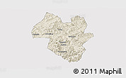 Shaded Relief Panoramic Map of Tonghua Shi, cropped outside