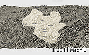 Shaded Relief Panoramic Map of Tonghua Shi, darken