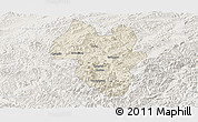 Shaded Relief Panoramic Map of Tonghua Shi, lighten
