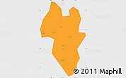 Political Simple Map of Tonghua Shi, single color outside