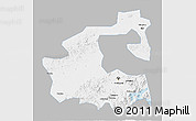 Gray 3D Map of Yongji, single color outside
