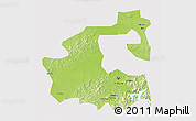Physical 3D Map of Yongji, cropped outside