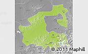 Physical 3D Map of Yongji, desaturated