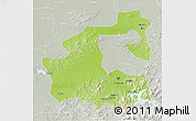 Physical 3D Map of Yongji, lighten, semi-desaturated