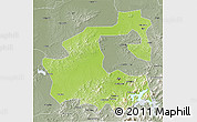 Physical 3D Map of Yongji, semi-desaturated