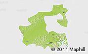Physical 3D Map of Yongji, single color outside