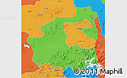 Political 3D Map of Yongji