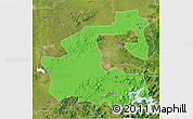 Political 3D Map of Yongji, satellite outside