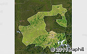 Satellite 3D Map of Yongji, darken