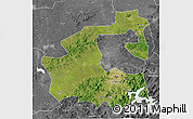 Satellite 3D Map of Yongji, desaturated