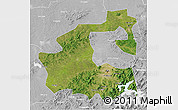 Satellite 3D Map of Yongji, lighten, desaturated