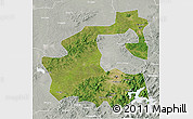 Satellite 3D Map of Yongji, lighten, semi-desaturated