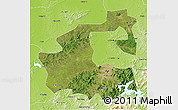 Satellite 3D Map of Yongji, physical outside