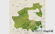 Satellite 3D Map of Yongji, shaded relief outside