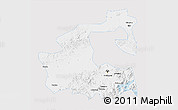 Silver Style 3D Map of Yongji, single color outside