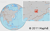 Gray Location Map of Yongji