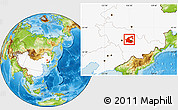 Physical Location Map of Yongji, highlighted country