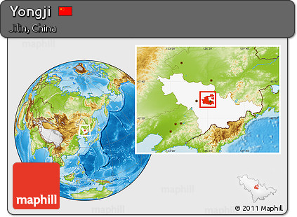 Physical Location Map of Yongji, highlighted parent region