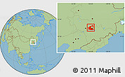 Savanna Style Location Map of Yongji