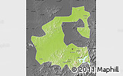 Physical Map of Yongji, darken, desaturated