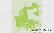 Physical Map of Yongji, lighten
