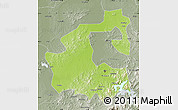 Physical Map of Yongji, semi-desaturated