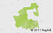 Physical Map of Yongji, single color outside