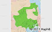 Political Map of Yongji, lighten