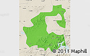 Political Map of Yongji, shaded relief outside